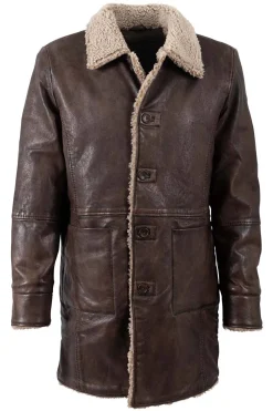 chaqueton de Cuero Hombre Mauritius grisz antique brown