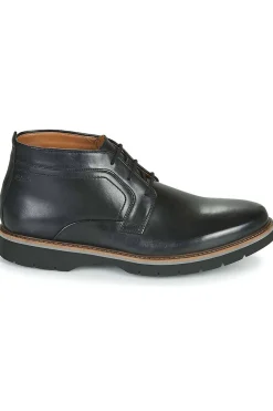 Clarks bayhill mid black smooth leather