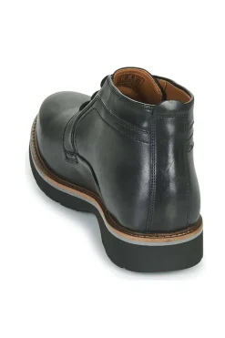 Clarks bayhill mid black smooth leather