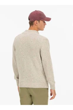 Cárdigan Hombre El Pulpo Jaspeado Bolsillos 11040825563101 Blanco Roto