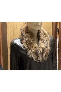 Cuello piel natural racoon