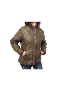 Deercraft Rose OLive Leather jacket
