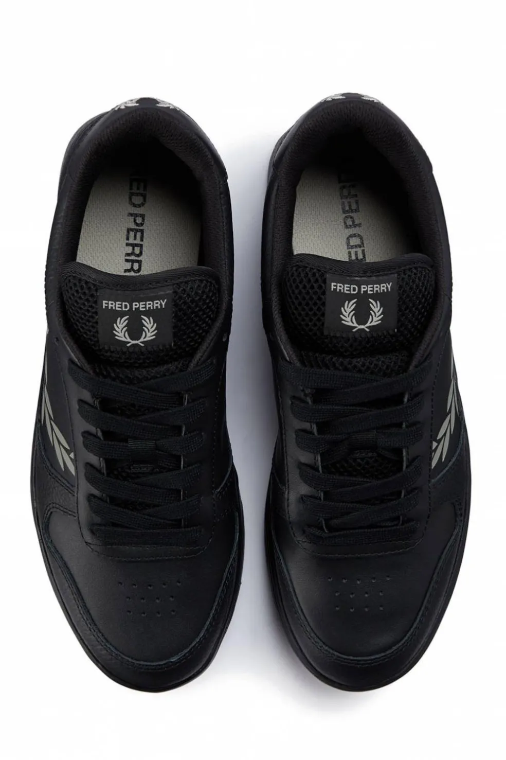 Deportivo Fred Perry B6318 B300 TEXTURED LEATHER Black