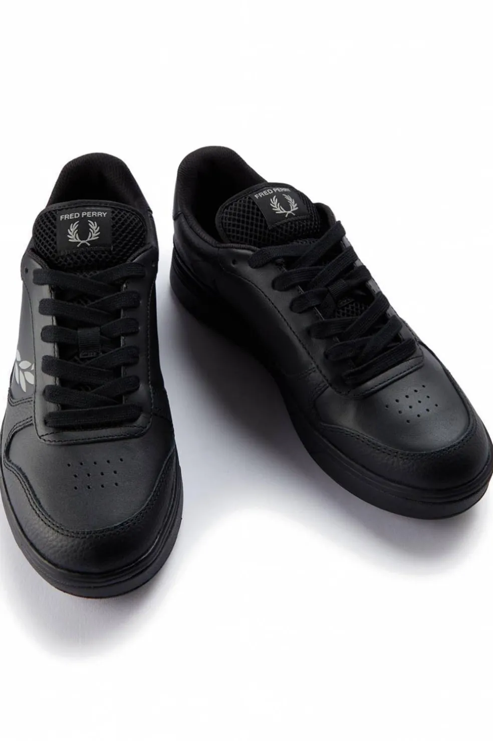 Deportivo Fred Perry B6318 B300 TEXTURED LEATHER Black