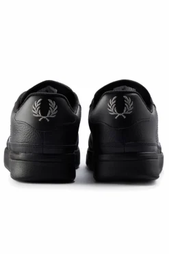 Deportivo Fred Perry B6318 B300 TEXTURED LEATHER Black