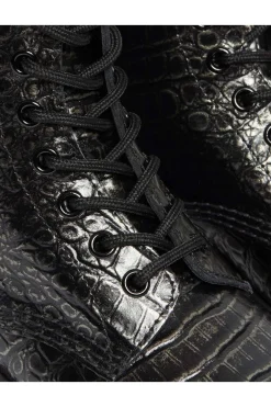 DrMartens 1460 gunmetal wild croc emboss 27249029