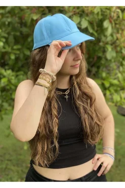 Gorra de Piel Medinapiel Azul Claro
