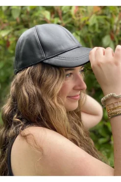 Gorra de Piel Medinapiel Negra