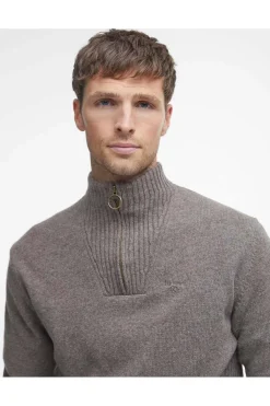 Jersey Hombre Barbour Essential L Wool Half Zip Jumper MKN0339ST52 Dk Stone