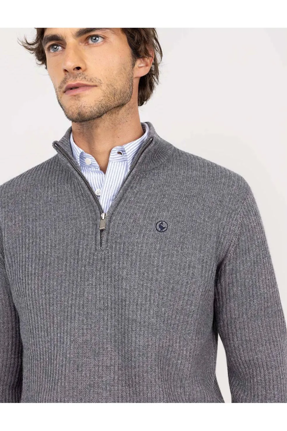 Jersey Hombre El Ganso Camionero 1090W250047 Lana Gris