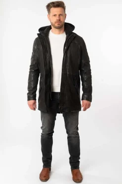 Levita de Cuero Hombre Mauritius sitku black 1201 0813