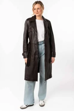 Levita de Piel Mujer Mauritius Liya 1102 0026 dark brown