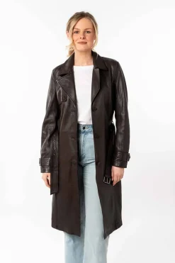 Levita de Piel Mujer Mauritius Liya 1102 0026 dark brown