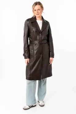 Levita de Piel Mujer Mauritius Liya 1102 0026 dark brown