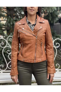 mdp chaqueta cuero refina tan