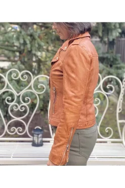 mdp chaqueta cuero refina tan