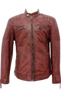 Medinapiel cazadora hombre MDP Burgandy