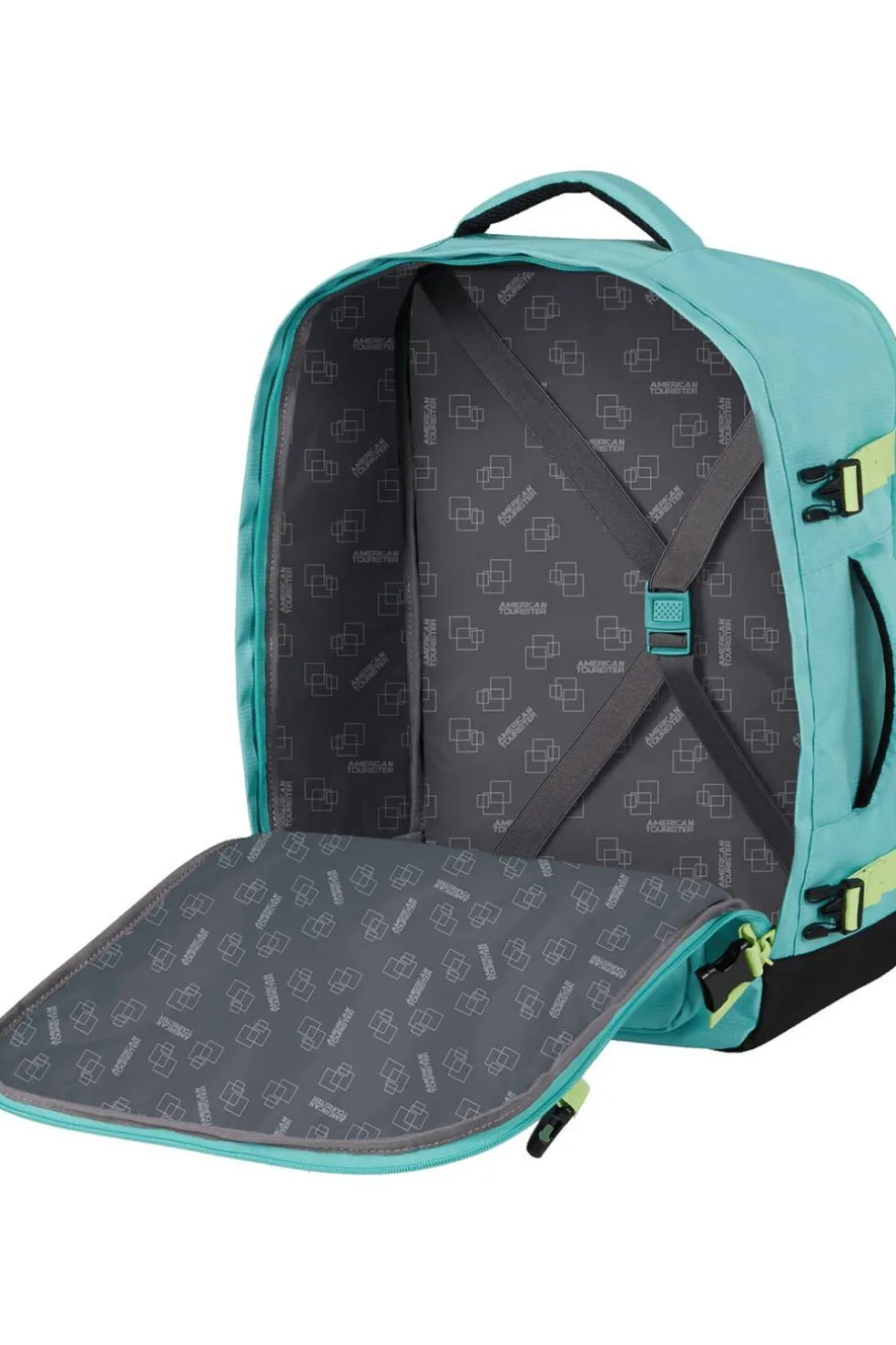 Mochila American Tourister Take2cabin M Dusty Turquoise Lime