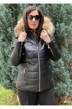 Parka de Cuero Mujer MDP Gilda Black