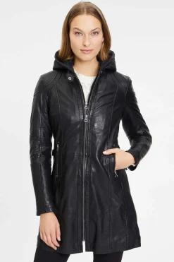 Parka Mujer de Piel Gispy Marlis 1102 0002 Regular Fit Negro