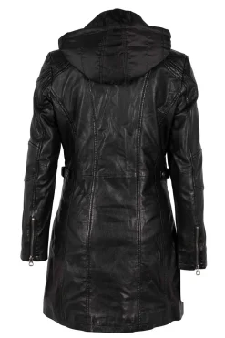 Parka Mujer de Piel Gispy Marlis 1102 0002 Regular Fit Negro