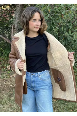 Pelliza de Mujer Medinapiel Piel Vuelta 25007 camel