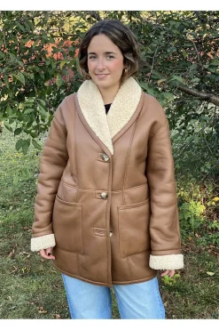 Pelliza de Mujer Medinapiel Piel Vuelta 25006 camel