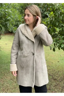 Pelliza de Mujer Medinapiel Piel Vuelta 19000 Piedra