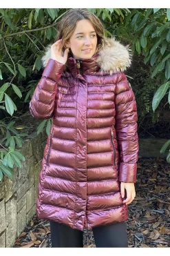 Plumífero Mujer Henry Arroway Zoe dark red wine