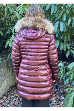 Plumífero Mujer Henry Arroway Zoe dark red wine