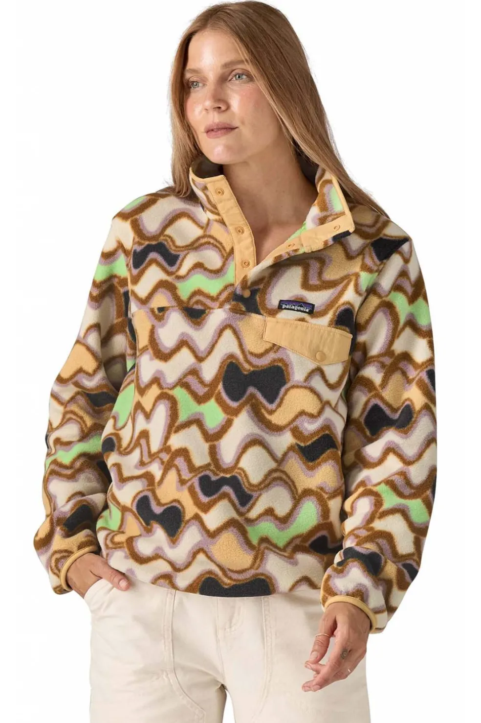 Polar Mujer Patagonia Lightweight Synchilla 25455 Small Currents Natural