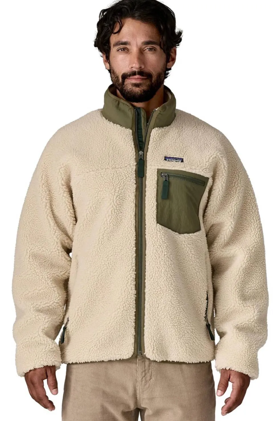 Polar Patagonia Hombre Classic Retro X Fleece 23057 DNBA Dark Natural Basin Green