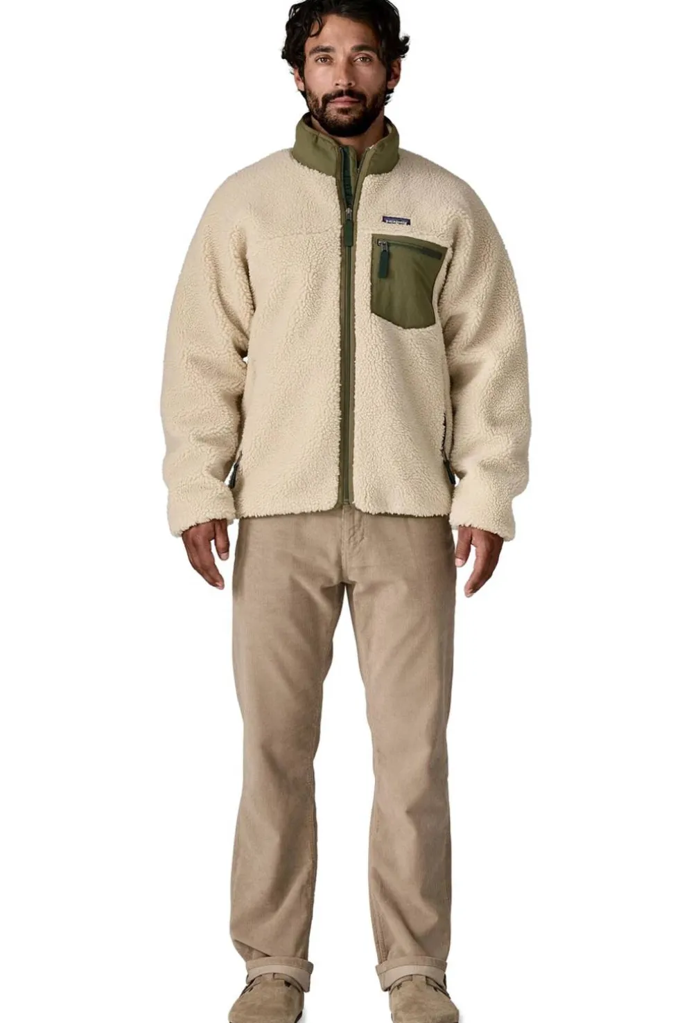 Polar Patagonia Hombre Classic Retro X Fleece 23057 DNBA Dark Natural Basin Green