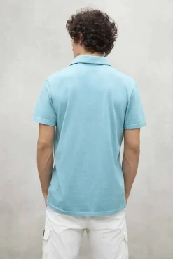 polo Hombre Ecoalf theo 609 aqua green