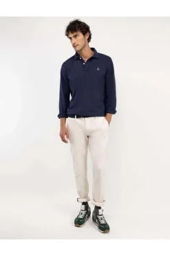 Polo Hombre El Ganso Manga Larga 1100W250013 Marino