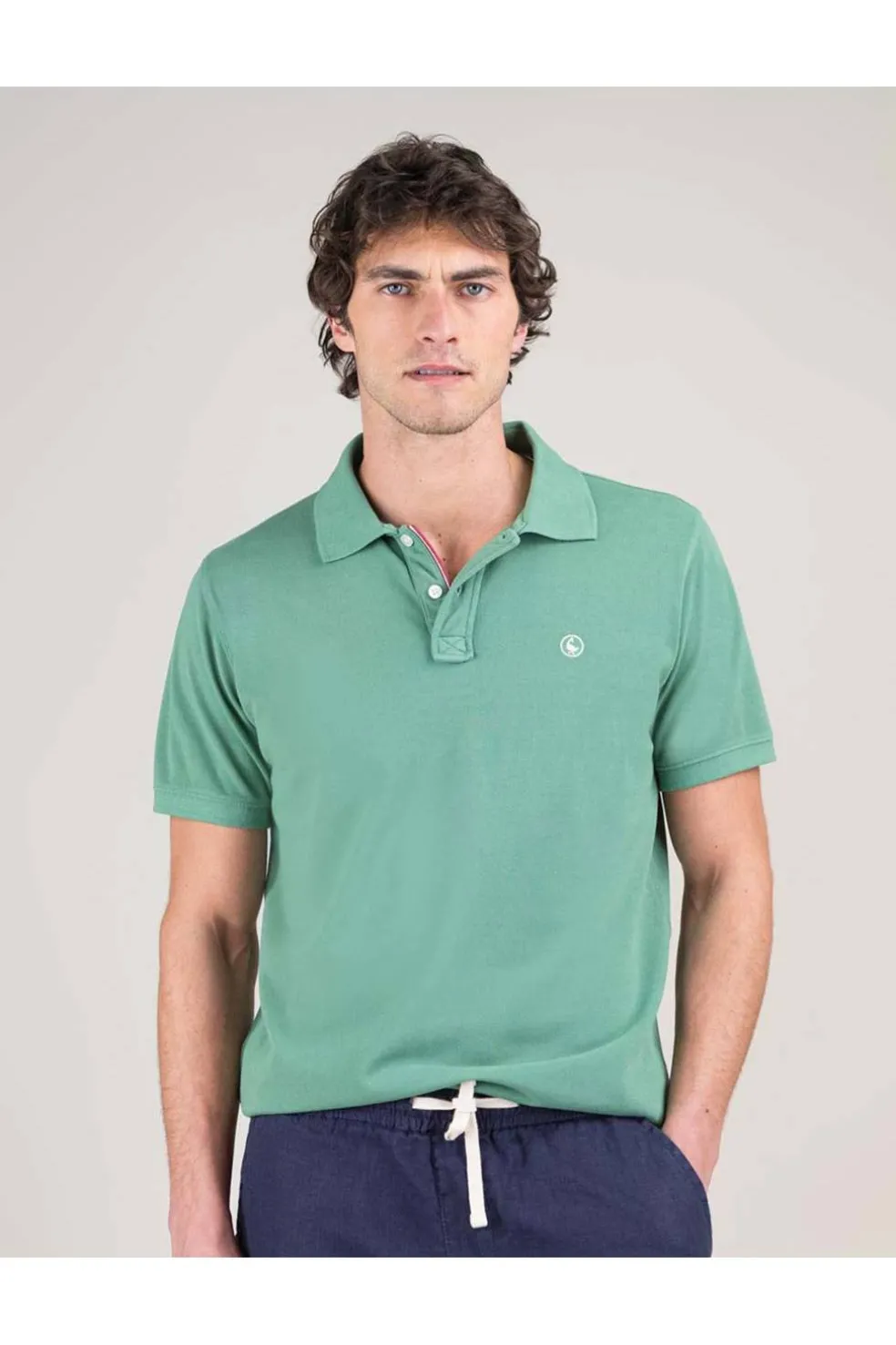 Polo Hombre El Ganso Piqué Garment Dyed 1100s250037 verde