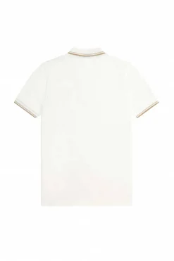 polo hombre Fred Perry m3600 u83 blanco nieve avena gris piedra