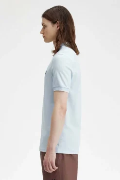 polo hombre Fred Perry m6000 v08 hielo claro azul medianoche