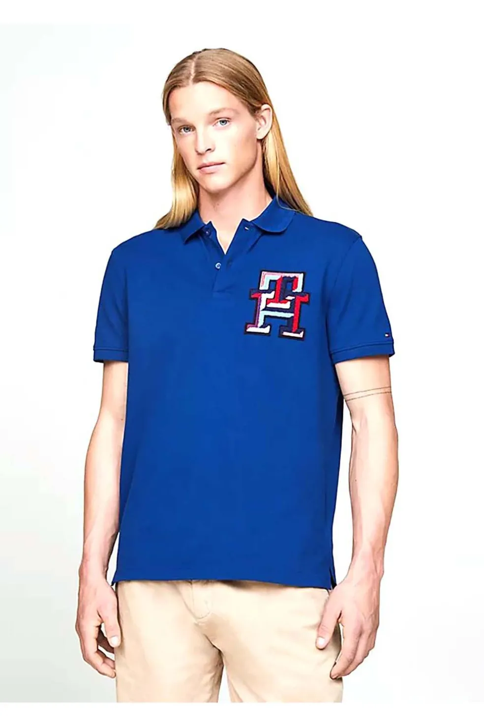 polo Tommy Hilfiger de corte regular con monograma th mw0mw34842 c5j