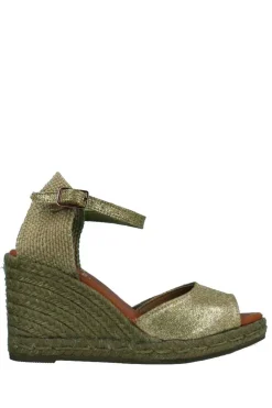 Sandalia Alpargata Viguera 2134 Lino Metal Kaki