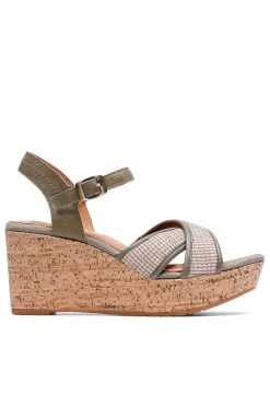 sandalia Clarks elleri plum olive