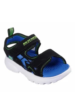 Sandalia infantil Skechers razor splash aqua buddies 406513l black blue lime