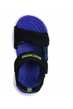 Sandalia infantil Skechers razor splash aqua buddies 406513l black blue lime