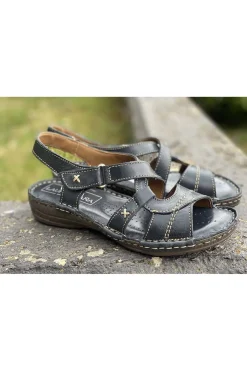 Sandalia laura azaña LA11104 napa cera marino