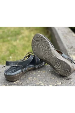 Sandalia laura azaña LA11104 napa cera marino