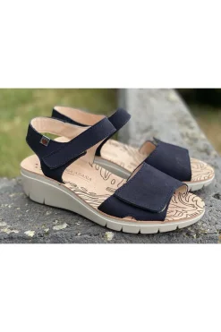 Sandalia laura azaña LA25414 nobuck marino