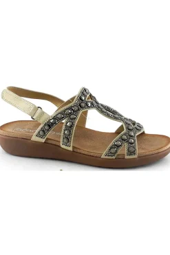 sandalia Mujer Amarpies abz26665 beige