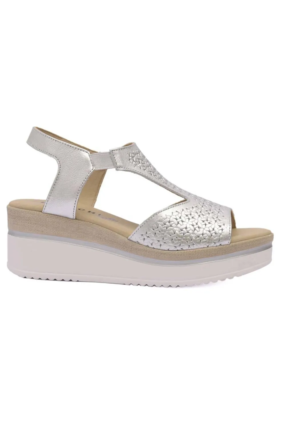 Sandalia Mujer Baerchi 80202 Metalizado beige