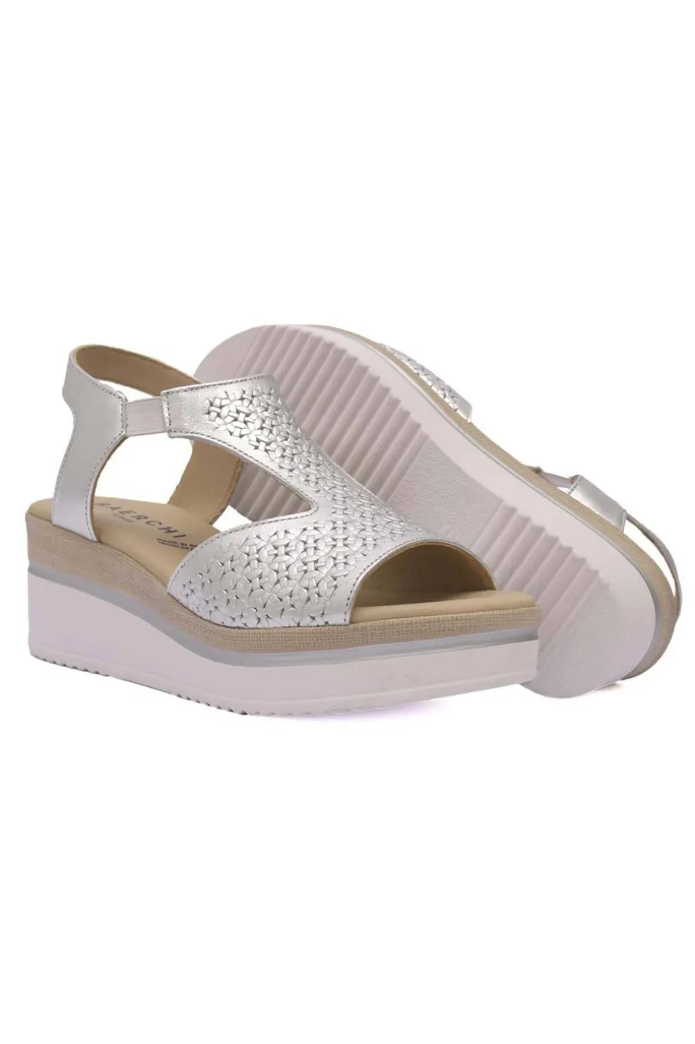 Sandalia Mujer Baerchi 80202 Metalizado beige