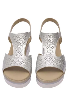 Sandalia Mujer Baerchi 80202 Metalizado beige